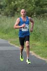 Mark McLeod (Morpeth) finishing in the Tynedale 10k Road Race.
